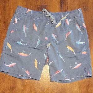 Valor Men's Swim Shorts with Colorful Fishing Lure Pattern